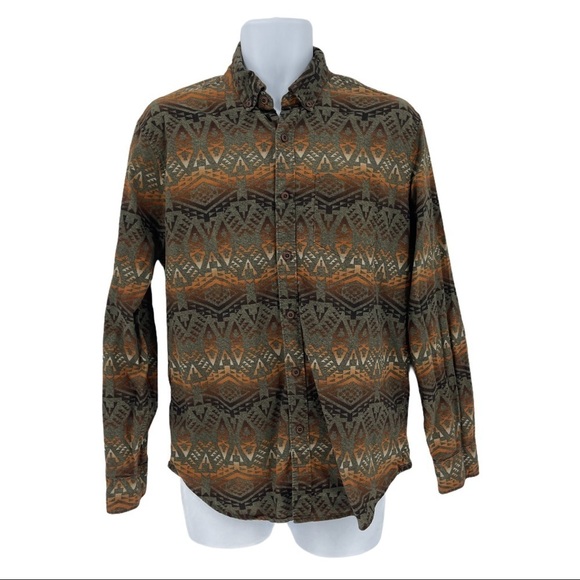 American Eagle Mens Classic Fit Southwestern Button Down Shirt Size M - Picture 1 of 7